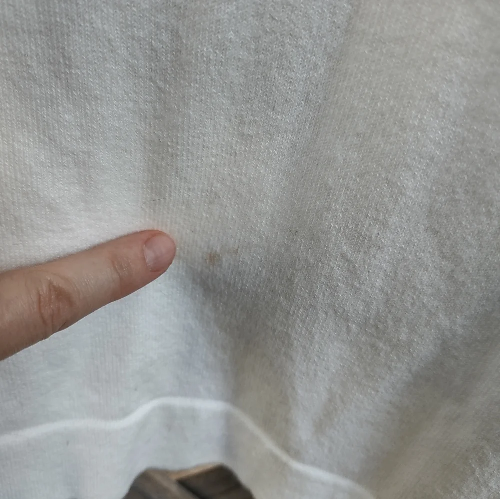 White Button-Up Cardigan Gold Buttons Grandmacore - Picture 11 of 11